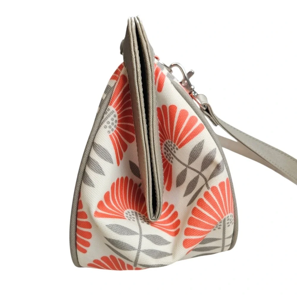 Petunia Pickle Bottom Diaper Bag Red Orange‎ Coral Shoulder Floral Waterproof